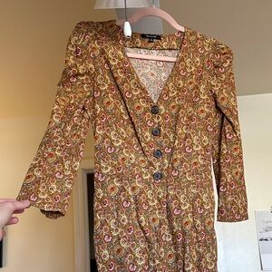 Madewell Floral V-neck Jumpsuit